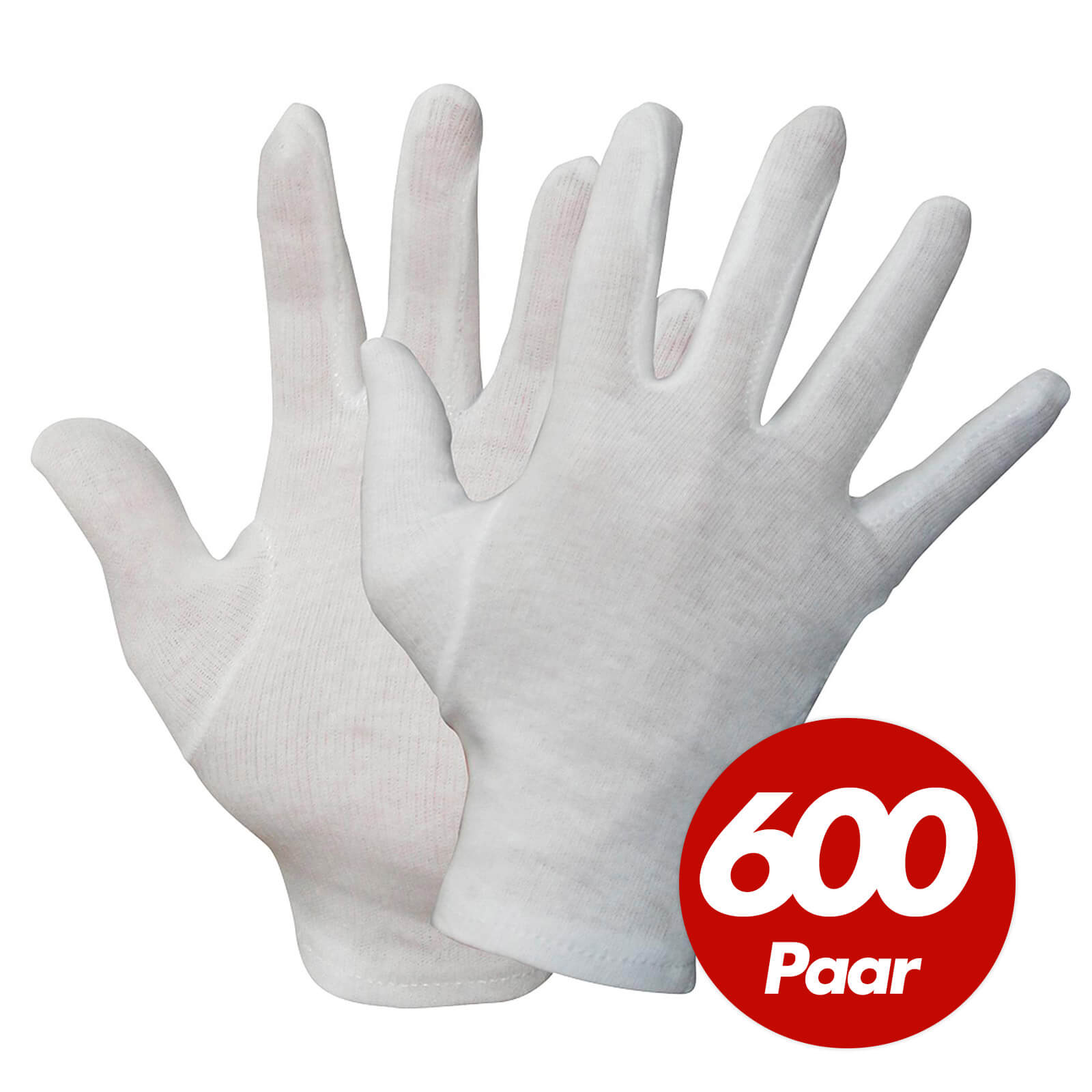 NITRAS Baumwoll Trikot-Handschuhe, Unterziehhandschuhe, Handschuhe VPE 600 Paar Größe:10 von NITRAS