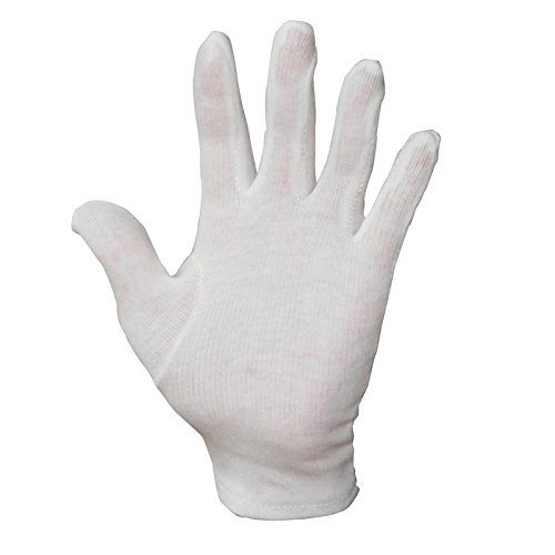 Nitras Baumwoll Trikot-Handschuhe 531x - Unterziehhandschuhe weiß, Handschuhe fusselfrei - VPE 12 Paar, Größe:11 von Nitras