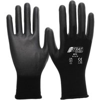 Nylon - PU-Handschuh miami schwarz silikonfrei 6215 4.1.3.1.X Gr. 7 - Nitras von NITRAS