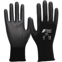 Nitras - Nylon - PU-Handschuh MIAMI schwarz silikonfrei 6215 4.1.3.1.X Gr. 6 von NITRAS
