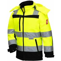 Warnschutz-Softshelljacke MOTION TEX KIDS 7171KIDS neongelb/schwarz Nitras Gr.110/116 von NITRAS