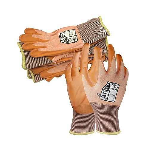 NITREX 265RP Schnittfeste Arbeits- und Schutzhandschuhe, Nitrilschaum-Handflächenbeschichtung, Öl- und fettbeständig, Schutz vor mechanischen und industriellen Gefährdungen– 5 Paar je Beutel- Größe 7 NITREX 265RP Schnittfeste Arbeits- und Schutzhandschuhe, Nitrilschaum-Handflächenbeschichtung, Öl- und fettbeständig, Schutz vor mechanischen und industriellen Gefährdungen– 5 Paar je Beutel- Größe 7 von NITREX