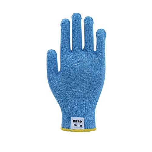 NITREX Unigloves 244 unbeschichtete, wiederverwendbare schnittfeste Handschuhe mit leichtem Futter und Nitreguard-Technologie, blau von NITREX