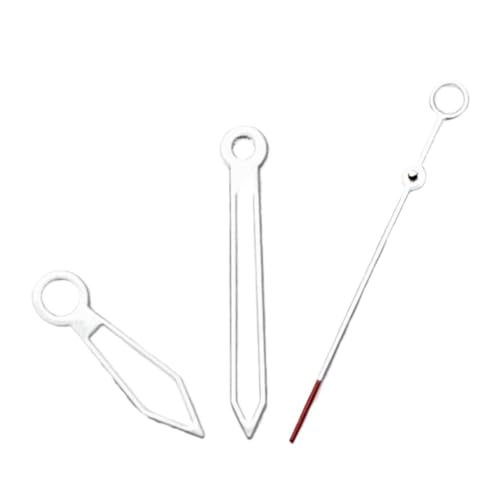 1 Satz ETA-Zeiger, silber/schwarz, passend for NH35 NH36 PT5000 ETA2836 2824 DG2813 3804 8215 8205 821A Uhrwerk(White 3) von NITVIA