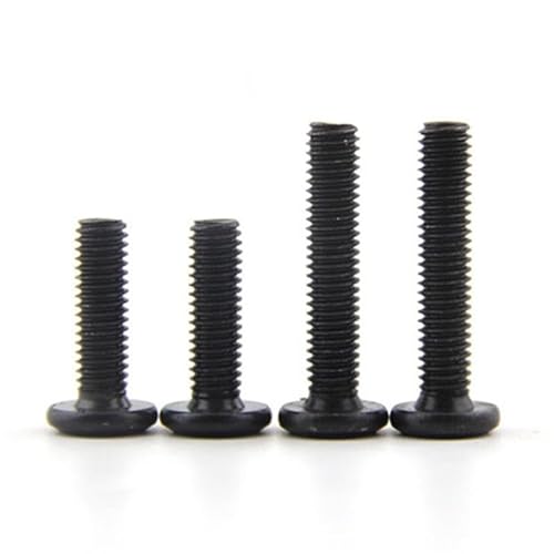 [M5 M6 M8] Schwarze Hypotenuse-Flachkopf-Sechskantschraube mit seitlichen Möbelschrauben (Color : 30mm, Size : M8 (5Pcs)) von NITVIA