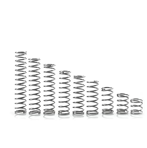 NITVIA 10 Stück Kompressionsfeder Draht Durchmesser 0,8 mm Edelstahl 304 Y-Typ Druckfeder Rückholfeder Länge 10–50 mm (Color : 15mm, Size : 11mm) von NITVIA
