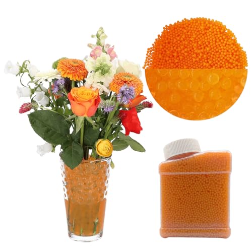 NITZCHE Wasserperlen 50 000 Stück Orange Wasserperlen für Pflanzen Ungiftig Wiederverwendbare Water Beads Für Pflanzen Kügelchen Für Pflanzen, Vase Füllstoff und Deko von NITZCHE