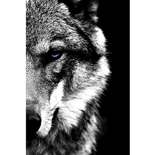 Art Gemälde Kunstdrucke tierischer Wolf Bild Druck Auf Leinwand Poster Drucke Zimmer Wandkunst Bild Home Decoration 50x70cm (Rahmenlos) von NIUBB