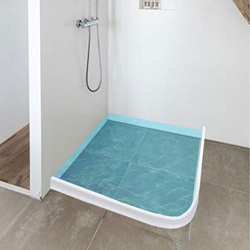 Flexible Silikon-Bodenversiegelung für Dusche, Badezimmer, Dusche, Dusche, Bodenabdichtung für den Wasserfluss auf dem Boden, verschiedene Größen, 150 cm, transparent von NIUBIKELAS