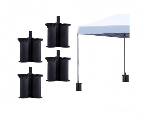 NIUDYP 4er Set Schwerlast Sandsäcke 32kg 800D - Doppelschlauch Design - Für Sturm & Hochwasserschutz - Extrem stabil für Festzelte & Markisen - Verstärkte Nähte & UV-Schutz - 37x34cm - Schwarz NIUDYP 4er Set Schwerlast Sandsäcke 32kg 800D - Doppelschlauch Design - Für Sturm & Hochwasserschutz - Extrem stabil für Festzelte & Markisen - Verstärkte Nähte & UV-Schutz - 37x34cm - Schwarz von NIUDYP