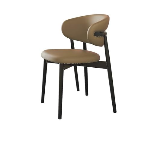 NIUHUAHUI Esszimmerstuhl, Minimalistischer Retro-Esszimmerstuhl, moderner Stuhl mit Rückenlehne for den Küchentisch(Khaki) von NIUHUAHUI