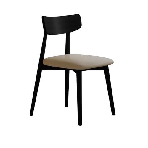 NIUHUAHUI Esszimmerstuhl, Moderner Esszimmerstuhl aus Massivholz in Schwarz/Walnuss for kleine Wohnungen(Black) von NIUHUAHUI