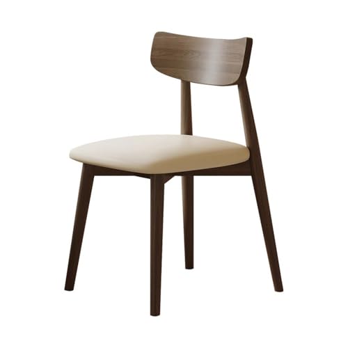 NIUHUAHUI Esszimmerstuhl, Moderner Esszimmerstuhl aus Massivholz in Schwarz/Walnuss for kleine Wohnungen(Walnut Color) von NIUHUAHUI