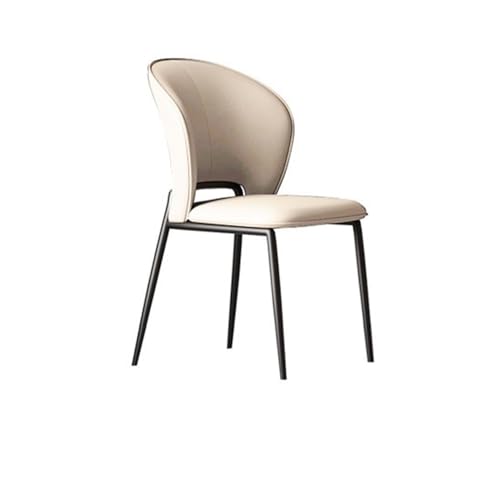 NIUHUAHUI Esszimmerstuhl, Moderner Esszimmerstuhl mit Kunstrückenlehne for Zuhause, Restaurant und Hotel(Beige) von NIUHUAHUI