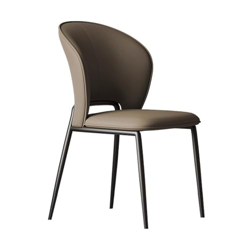 NIUHUAHUI Esszimmerstuhl, Moderner Esszimmerstuhl mit Kunstrückenlehne for Zuhause, Restaurant und Hotel(Khaki) von NIUHUAHUI