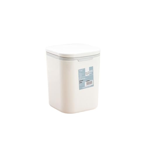 NIUHUAHUI Mülleimer Desktop-Mülleimer mit Deckel for Drücken – einfacher und kompakter Abfalleimer for das Büro zu Hause für Zuhause/Büro(White) von NIUHUAHUI