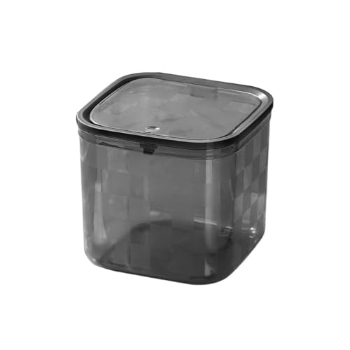 NIUHUAHUI Mülleimer Desktop Press Mülleimer mit Deckel for Wohnzimmer & Büro – Kompakt & Stilvoll für Zuhause/Büro(Gray,L) von NIUHUAHUI