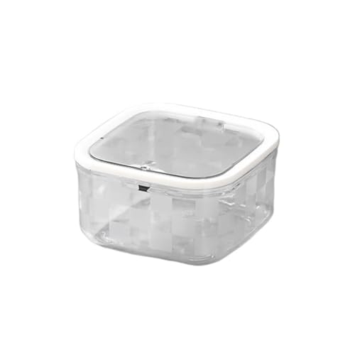 NIUHUAHUI Mülleimer Desktop Press Mülleimer mit Deckel for Wohnzimmer & Büro – Kompakt & Stilvoll für Zuhause/Büro(Transparent,S) von NIUHUAHUI