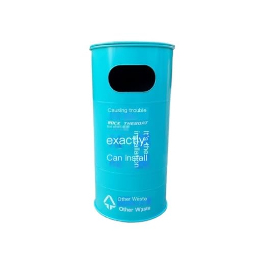 NIUHUAHUI Mülleimer Eisen Kreativer Mülleimer Moderne Mode Kleiner Mülleimer Mehrfarbig für Zuhause/Büro(Blue) von NIUHUAHUI