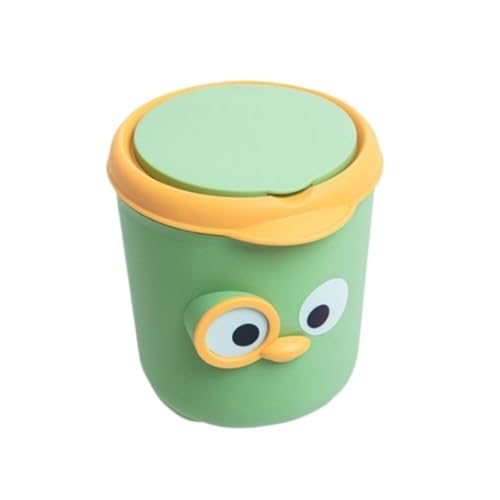 NIUHUAHUI Mülleimer Gesicht Mülleimer Klein, Schlafzimmer Nachttisch Büro Mini Lagerbehälter für Zuhause/Büro(Green) von NIUHUAHUI
