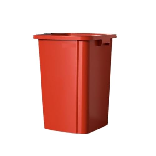 NIUHUAHUI Mülleimer Großer quadratischer Mülleimer for Gewerbe und Privathaushalte, Hygieneeimer ohne Deckel für Zuhause/Büro(Red,30L) von NIUHUAHUI
