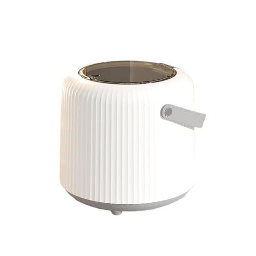 NIUHUAHUI Mülleimer Handheld Desktop Mülleimer mit Deckel for Büro Schlafzimmer Auto für Zuhause/Büro(White) von NIUHUAHUI