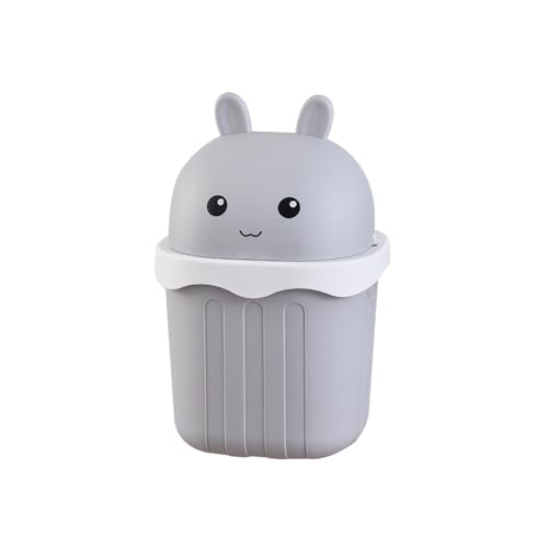 NIUHUAHUI Mülleimer Kleiner Schreibtisch-Mülleimer mit Deckel for Büro und Couchtisch für Zuhause/Büro(Gray) von NIUHUAHUI