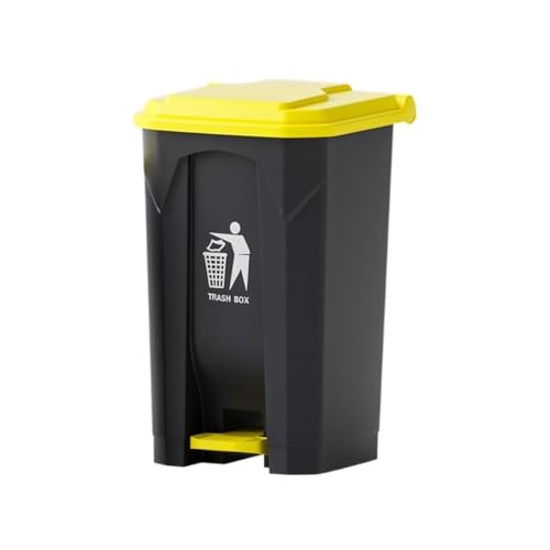 NIUHUAHUI Mülleimer Kommerzieller Fußpedal-Mülleimer, Plastikküchenbehälter for den Hotel-/Außenbereich für Zuhause/Büro(L) von NIUHUAHUI