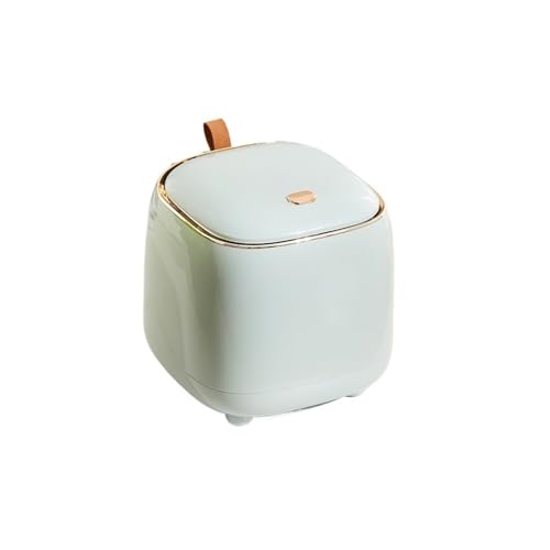 NIUHUAHUI Mülleimer Mini-Mülleimer mit Touch-Open-Funktion for den Schreibtisch – kleiner, abgedeckter Mülleimer for Büro/Zuhause für Zuhause/Büro(Green) von NIUHUAHUI