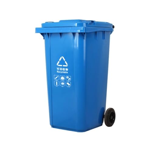 NIUHUAHUI Mülleimer Mülleimer mit Deckel for den Außenbereich – langlebiger, klassifizierter Mülleimer for Gemeinden für Zuhause/Büro(Blue,S) von NIUHUAHUI