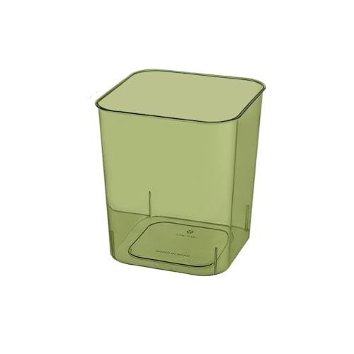 NIUHUAHUI Mülleimer Transparenter Desktop-Mülleimer for das Home-Office-Badezimmer - Kleiner Papierkorb für Zuhause/Büro(Green,L) von NIUHUAHUI