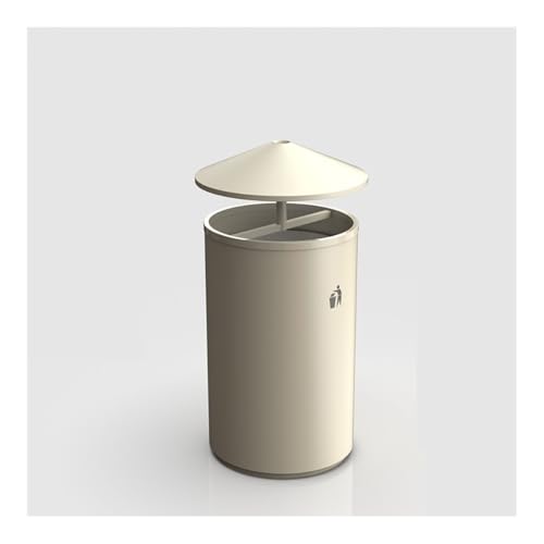 NIUHUAHUI Mülleimer für draußen, Edelstahl Mülleimer Kommerziellen Vertikale Kreative Obst Bin Outdoor Öffentlichen(Beige) von NIUHUAHUI