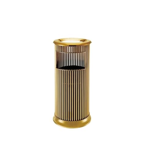 NIUHUAHUI Mülleimer für draußen, Mülleimer aus Edelstahl for Bar, Hotellobby, Aufzug, Flur(Gold) von NIUHUAHUI