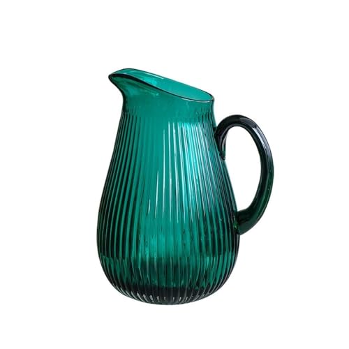 NIUHUAHUI Vase, Nordic Licht Luxus Einfache Moderne Glas Grüne Vase mit Griff Blumentopf Bewässerung Kalt Wasserkocher Hause Wohnzimmer Dekoration,Glasvase von NIUHUAHUI