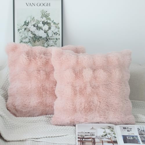 NIULAA 2er Set Deko Kissenbezug 45x45 Rosa Weich Kunstpelz Kissenbezüge Flauschig Luxus Plüschkissen Quadratisch Kissenhülle Pelz Dekokissen Sofakissen Aesthetic Kuschelig Kisse NIULAA 2er Set Deko Kissenbezug 45x45 Rosa Weich Kunstpelz Kissenbezüge Flauschig Luxus Plüschkissen Quadratisch Kissenhülle Pelz Dekokissen Sofakissen Aesthetic Kuschelig Kisse von NIULAA