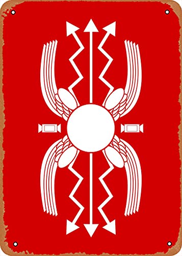 Dekoratives Metall-Blechschild, römisches Schild, Retro, Vintage, 20,3 x 30 von NIUMOWANG