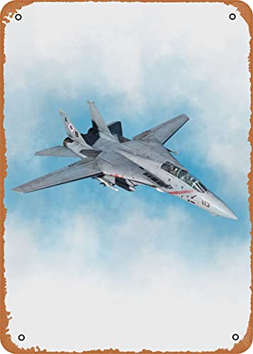 Dekoratives Metall-Blechschild "F 14 Tomcat", 20,3 x 30,5 cm von NIUMOWANG