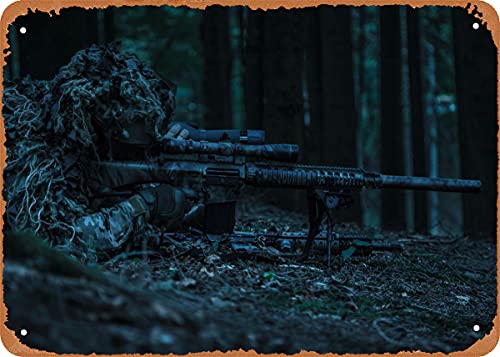 Dekoratives Metall-Blechschild im Retro-Stil, Motiv: United States Army Rangers, 20,3 x 30,5 cm von NIUMOWANG