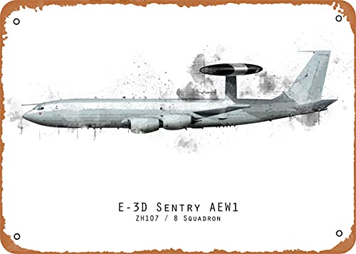 E-3D Sentry Raf100 Serie Retro Vintage dekoratives Metall-Blechschild 20,3 x 30,5 cm von NIUMOWANG