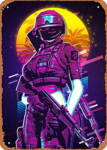 Gear Of War Amazing 80S Poster Retro Vintage Dekoratives Metall-Blechschild 20,3 x 30,5 cm von NIUMOWANG