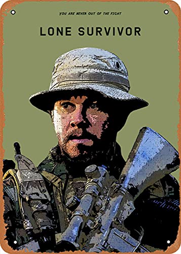 Lone Survivor Movies Retro Vintage dekoratives Metall-Blechschild 20,3 x 30,5 cm von NIUMOWANG