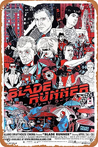 NIUMOWANG Blechschild – Blade Runner Japanisches Filmposter 1982 Blechposter 30,5 x 20,3 cm von NIUMOWANG