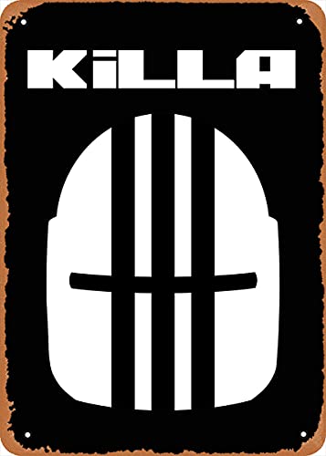 NIUMOWANG EFT Killa Black White Escape from Tarkov Retro Vintage dekoratives Metall-Blechschild 20,3 x 30,5 cm von NIUMOWANG