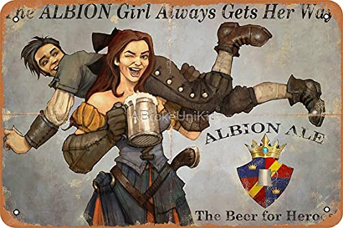 NIUMOWANG Metallschild – Fable 3 Propaganda-Poster – The Albion Girl Always gets her Way, Blechposter, 30,5 x 20,3 cm von NIUMOWANG