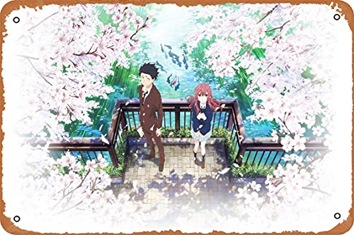 NIUMOWANG Metallschild – Koe no Katachi Poster, großes Blechposter, 30,5 x 20,3 cm von NIUMOWANG