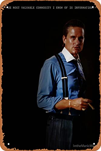 NIUMOWANG Metallschild – The Most Valuable Commodity I Know is Information (Gordon Gekko) Blechposter, 30,5 x 20,3 cm von NIUMOWANG