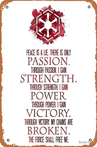 NIUMOWANG Metallschild – The Sith Code Blechposter, 30,5 x 20,3 cm von NIUMOWANG