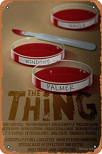 NIUMOWANG Metallschild – The Thing 1982 Horror Movie Classic Tin Poster 30,5 x 20,3 cm von NIUMOWANG