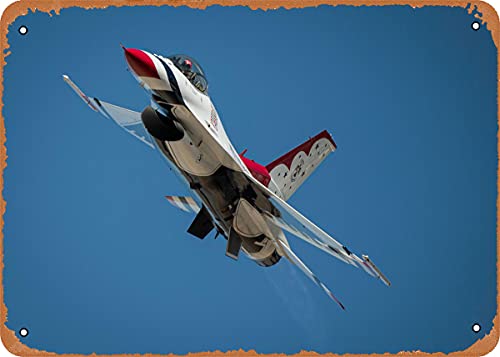 NIUMOWANG USAF Thunderbirds Luftfahrt Retro Vintage dekoratives Metall-Blechschild 20,3 x 30,5 cm von NIUMOWANG