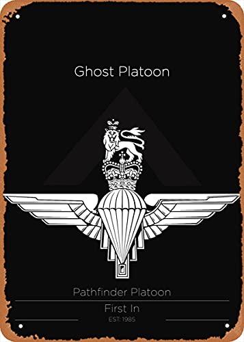 Pathfinder Platoon UK Military Units Retro Vintage dekoratives Metall-Blechschild 20,3 x 30,5 cm von NIUMOWANG